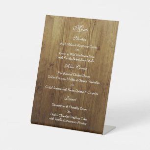 Menu Rustisch landschap-uithoek Reclamebord Met Voetstuk