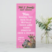 Menu Safari Baby shower (Staand voorkant)