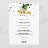 Menu Safari Gold Animals (Voorkant)