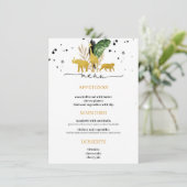 Menu Safari Gold Animals (Staand voorkant)