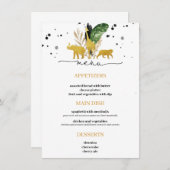 Menu Safari Gold Animals (Voorkant / Achterkant)