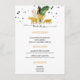 Menu Safari Gold Animals