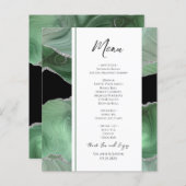 Menu Sage Green Agate Wedding (Voorkant / Achterkant)