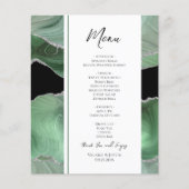 Menu Sage Green Agate Wedding (Voorkant)