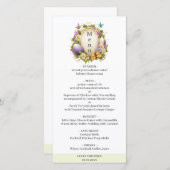 Menu Sample White & Green Easter Forest Wedding (Voorkant / Achterkant)