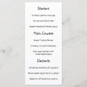 Menu Santa Kerstmis (Achterkant)