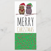 Menu Santa Owl en Elf Owl (Voorkant)