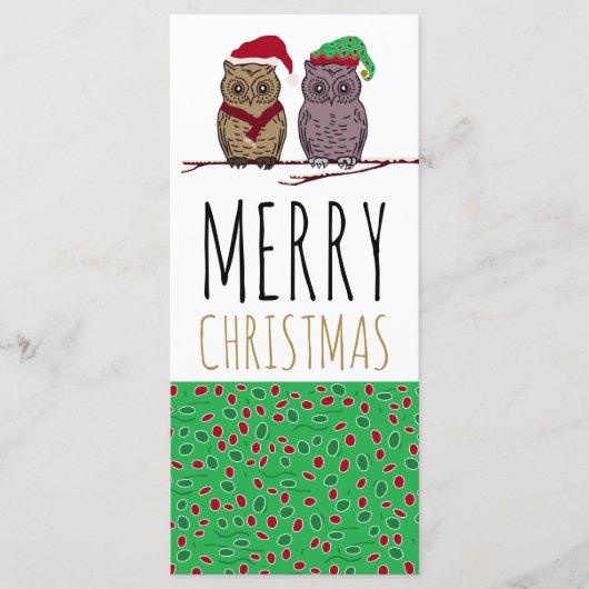 Menu Santa Owl en Elf Owl (Voorkant)