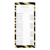 Menu  schoonheidsdiensten (Achterkant)