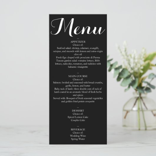 Menu - Script (Staand voorkant)