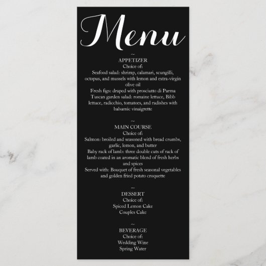 Menu - Script (Voorkant)