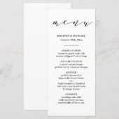 Menu Scripttypografie bruiloft (Voorkant / Achterkant)