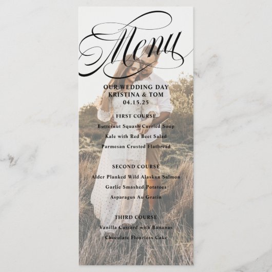 Menu Scripty Photo Wedding Day (Voorkant)