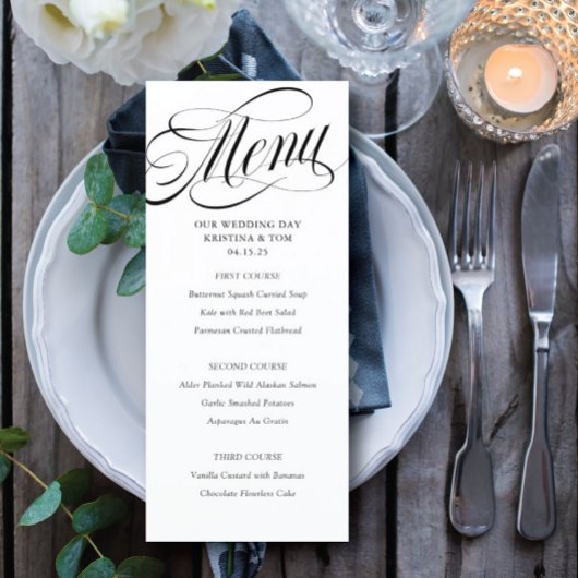 Menu Scripty Wedding Day