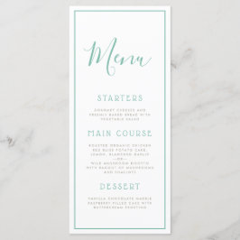 Menu Seafoam Blue Geometric Birthday Party