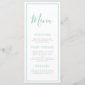 Menu Seafoam Blue Geometric Birthday Party (Voorkant)