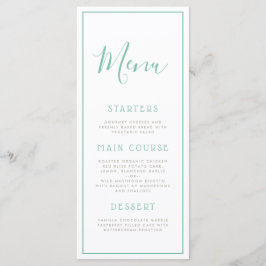 Menu Seafoam Blue Geometric Birthday Party