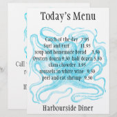 Menu Seafood restaurant (Voorkant / Achterkant)