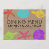 Menu Seashore Craft Wedding (Voorkant)