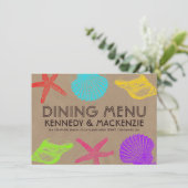 Menu Seashore Craft Wedding (Staand voorkant)