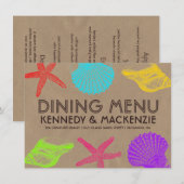 Menu Seashore Craft Wedding (Voorkant / Achterkant)