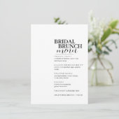 Menu Serif Minimal Text Bridal Brunch (Staand voorkant)