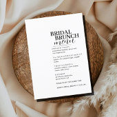 Menu Serif Minimal Text Bridal Brunch