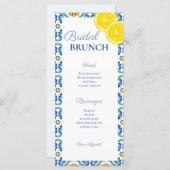 Menu Siciliaans Vrijgezellenfeest (Voorkant / Achterkant)