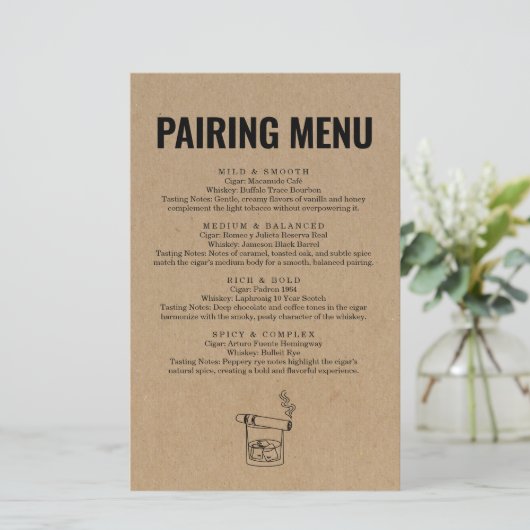 Menu Sigaar en whisky koppelen (Staand voorkant)
