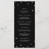 Menu Silver Confetti & Black Surprise Party (Voorkant)