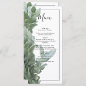Menu Silver Dollar Eucalyptus Weddenschap (Voorkant / Achterkant)