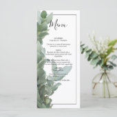 Menu Silver Dollar Eucalyptus Weddenschap (Staand voorkant)