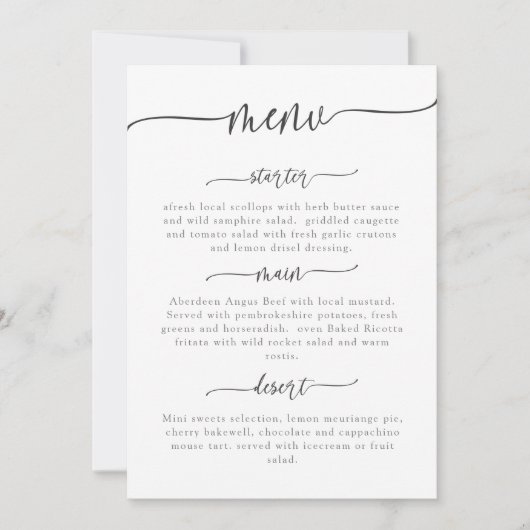 MENU sjabloon 9, Kaart (Voorkant)