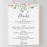 Menu Sjabloon hedendaagse Eucalyptus Weddenschap D Poster<br><div class="desc">Dit hedendaagse eucalyptus bruiloft drink-menubord is perfect voor een eenvoudige bruiloft. Het ontwerp is voorzien van waterverf paarse,  bloedige,  bordo- en bogundige volken met groene eucalyptusbladeren,  die artistieke schoonheid inspireren.</div>