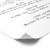 Menu Sjabloon hedendaagse Eucalyptus Weddenschap D Poster (Hoek)