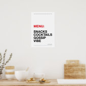 MENU: SNACKS – Grappige Keuken Poster (Keuken)