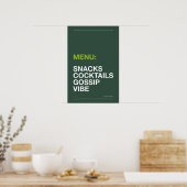 MENU: SNACKS – Grappige Keuken Poster (Keuken)