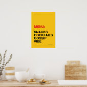 MENU: SNACKS – Grappige Keuken Poster (Keuken)