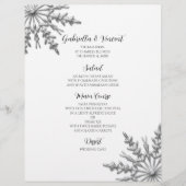 Menu Snowflake Winter Weddenschap (Voorkant)