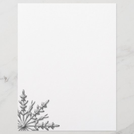 Menu Snowflake Winter Weddenschap (Achterkant)