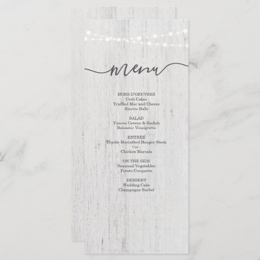 Menu Speciale gelegenheden | rustiek romantisch (Voorkant / Achterkant)