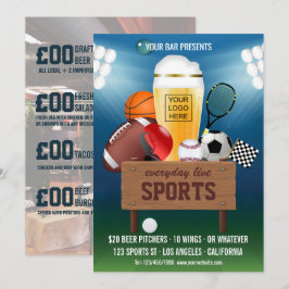Menu Sportbalk Event Promo toevoegen foto en logo Kaart