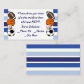 Menu Sportmenu Blauwkleurblok Invoegen (Voorkant / Achterkant)