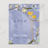 Menu Spring Blue Wedding (Lentblauw) Keuze RSVP (Voorkant)