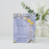 Menu Spring Blue Wedding (Lentblauw) Keuze RSVP (Staand voorkant)