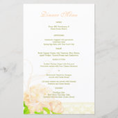 Menu Spring Peach Peony Weddenschap (Voorkant)