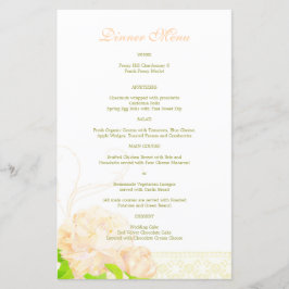 Menu Spring Peach Peony Weddenschap