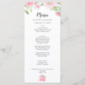Menu Spring Peony Weddenschap (Voorkant)