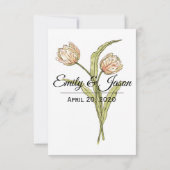 Menu Spring Tulips (volledig aanpasbaar) Kaart (Achterkant)