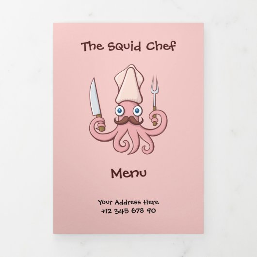 Menu Squid Chef Cartoon (Cover)